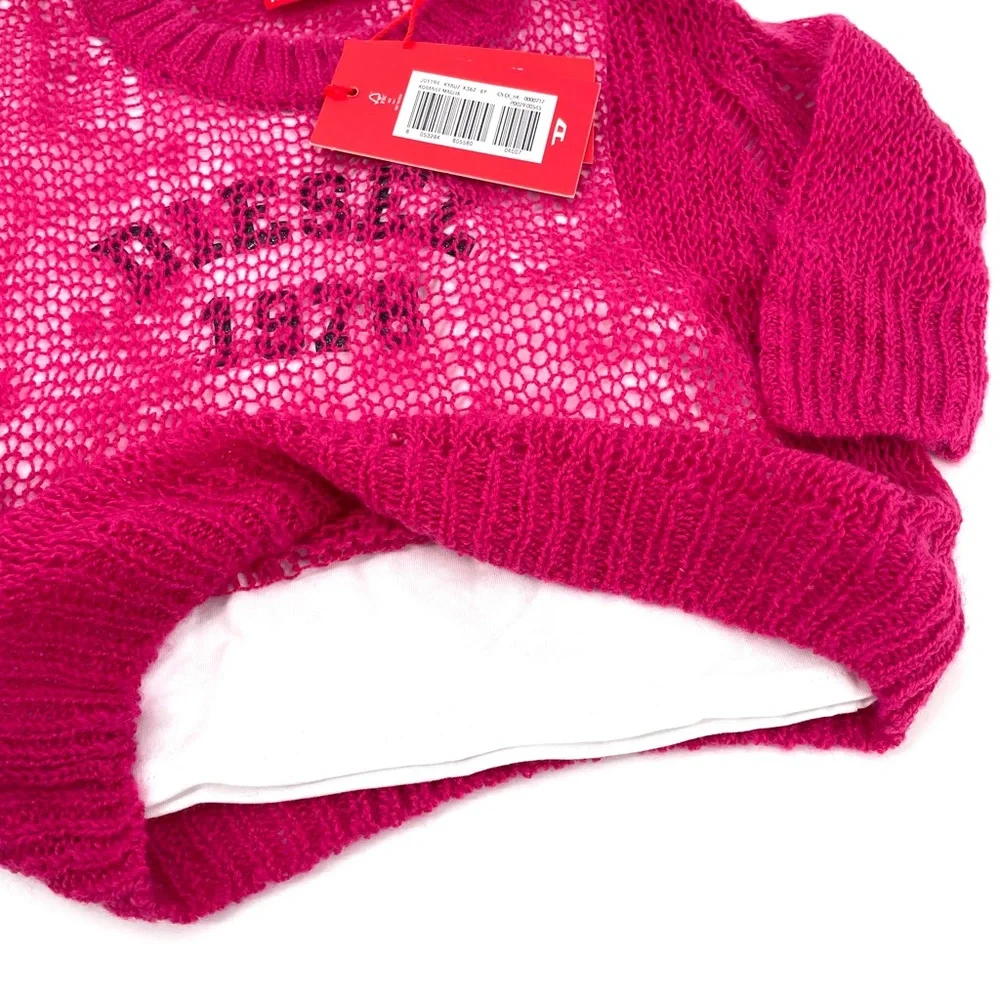DIESEL KIDS NWT PERFORATED KNIT KORANGE CREW-NECK SWEATER